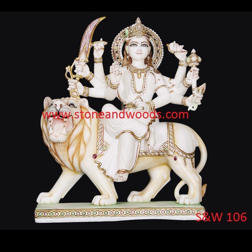 Marble Durga Maa Statue S&W 106