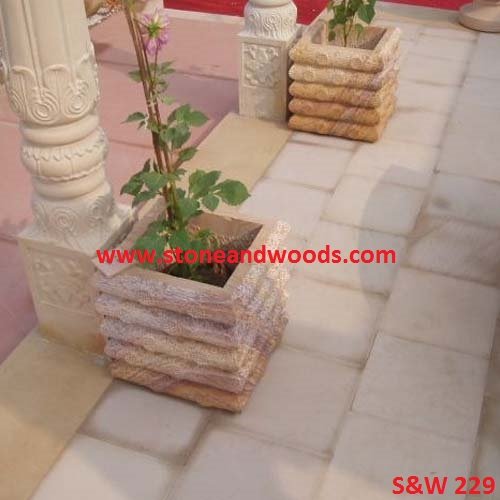 Outdoor Garden Marble Planters S&W 229