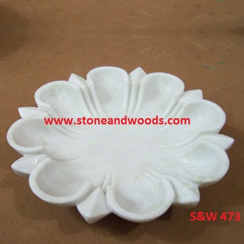 White Marble Fruit Bowl S&W 473