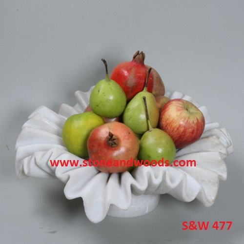 White Marble Fruit Bowl S&W 477