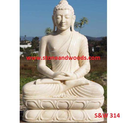 Gautam Buddha Marble Statues S&W 314