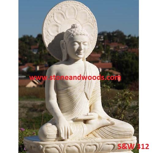 Marble Buddha Sculpture S&W 312